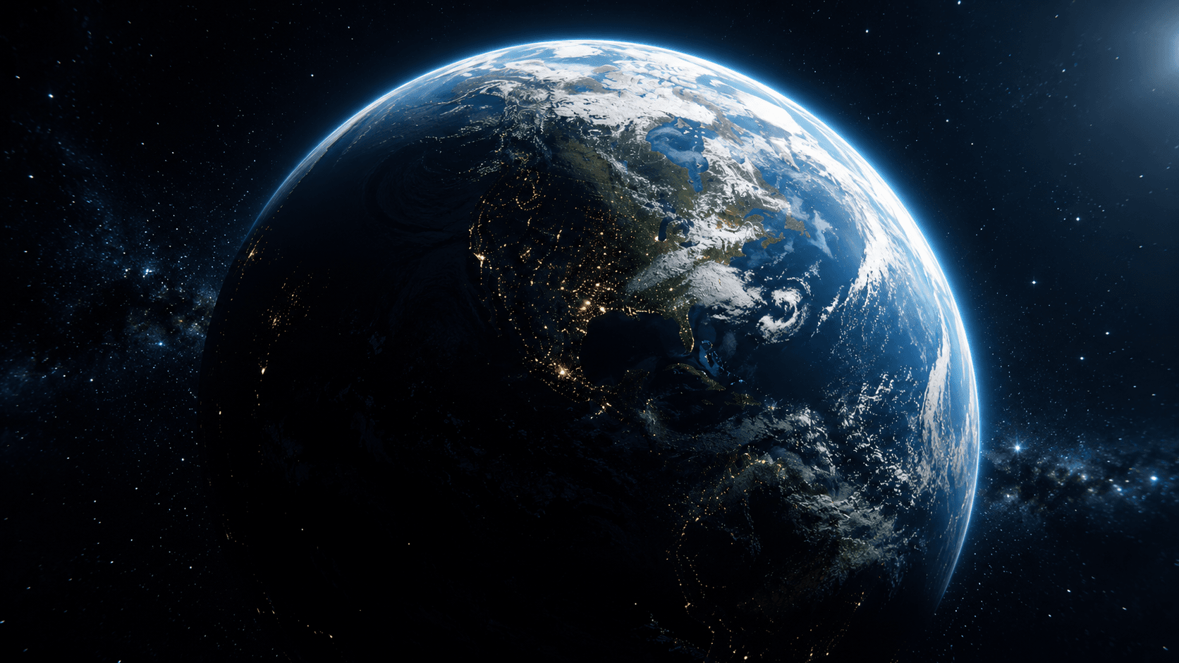 Full Screen Earth Space Background